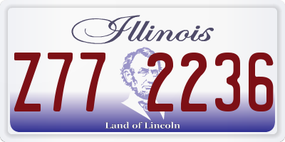 IL license plate Z772236
