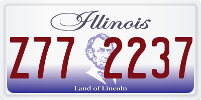IL license plate Z772237