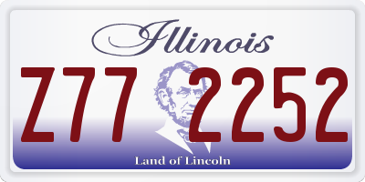 IL license plate Z772252
