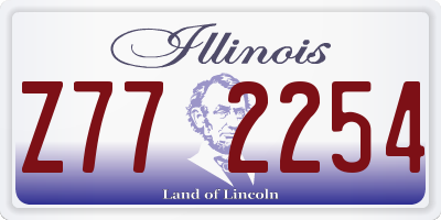 IL license plate Z772254