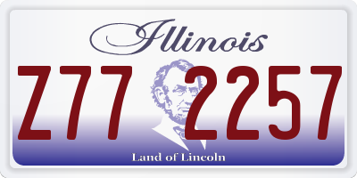IL license plate Z772257
