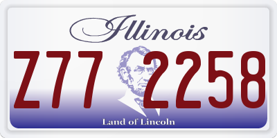 IL license plate Z772258