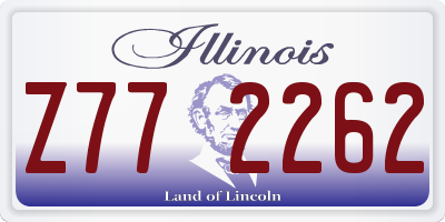 IL license plate Z772262