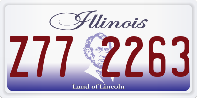 IL license plate Z772263