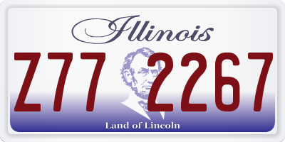 IL license plate Z772267
