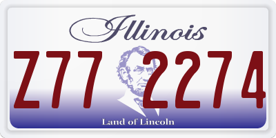 IL license plate Z772274