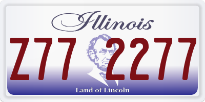 IL license plate Z772277