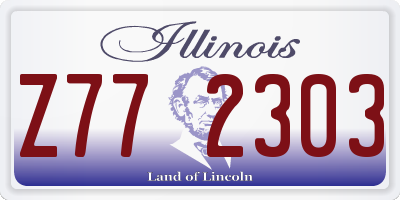 IL license plate Z772303