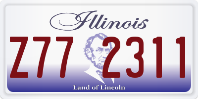 IL license plate Z772311
