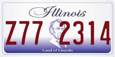 IL license plate Z772314