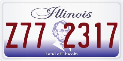 IL license plate Z772317