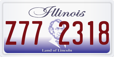 IL license plate Z772318