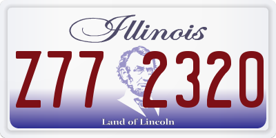 IL license plate Z772320