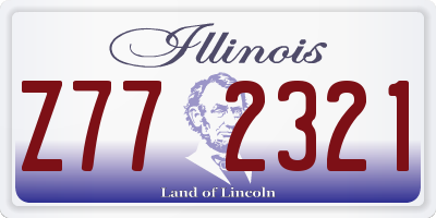 IL license plate Z772321