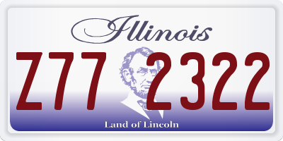 IL license plate Z772322
