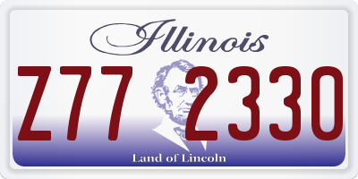 IL license plate Z772330