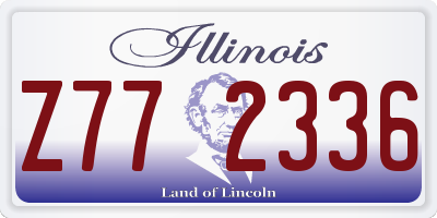 IL license plate Z772336