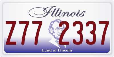 IL license plate Z772337