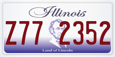 IL license plate Z772352