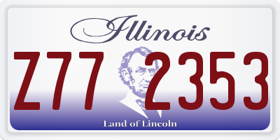 IL license plate Z772353
