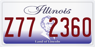 IL license plate Z772360