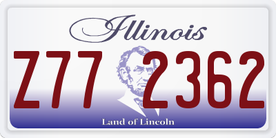 IL license plate Z772362