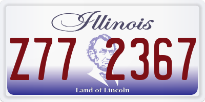 IL license plate Z772367