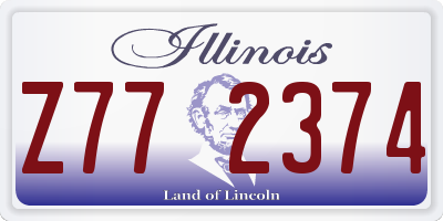 IL license plate Z772374