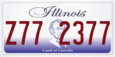 IL license plate Z772377
