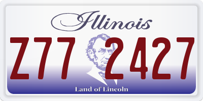 IL license plate Z772427