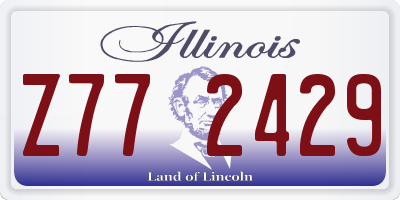 IL license plate Z772429