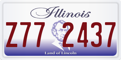 IL license plate Z772437