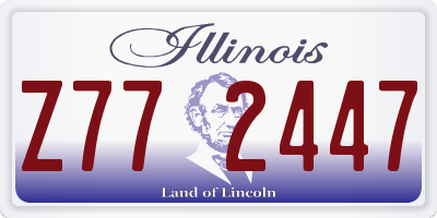 IL license plate Z772447