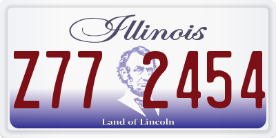 IL license plate Z772454