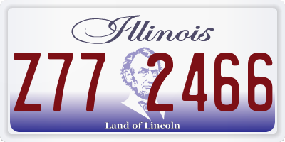 IL license plate Z772466