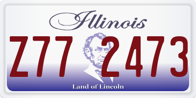 IL license plate Z772473