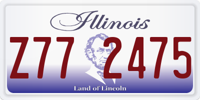 IL license plate Z772475