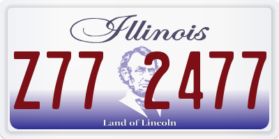 IL license plate Z772477