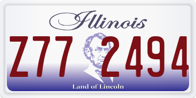IL license plate Z772494