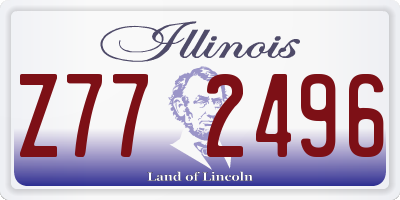 IL license plate Z772496