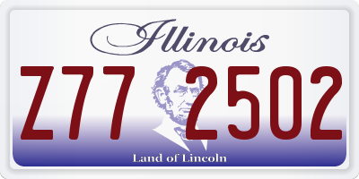 IL license plate Z772502