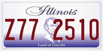IL license plate Z772510