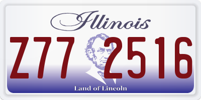 IL license plate Z772516