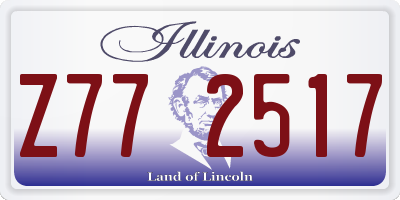 IL license plate Z772517