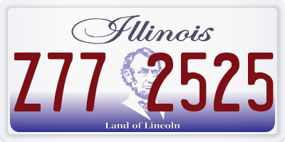 IL license plate Z772525