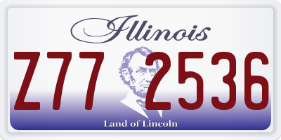 IL license plate Z772536