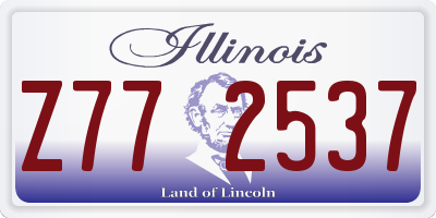 IL license plate Z772537