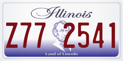 IL license plate Z772541