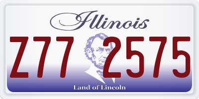 IL license plate Z772575