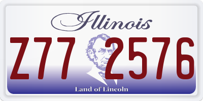 IL license plate Z772576